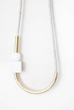 Maslo Jewelry Chock A Block Brass Necklace