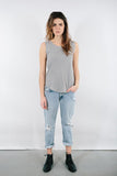 Alternative Apparel Grey Cap Sleeve Crew