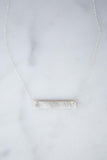 By Boe Sterling Silver Horizontal Tag Necklace