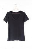 LA Made Roll Sleeve V-Neck Tee