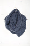 Thick Knit Charcoal Infinity Scarf