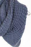 Thick Knit Charcoal Infinity Scarf