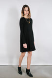 BLQ Black Flowy Long Sleeve Dress