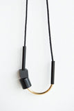 Maslo Jewelry Chock A Block Brass Necklace