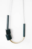 Maslo Jewelry Chock A Block Brass Necklace